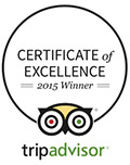 Tripadvisor - Certificate of Excellence - Winner 2015